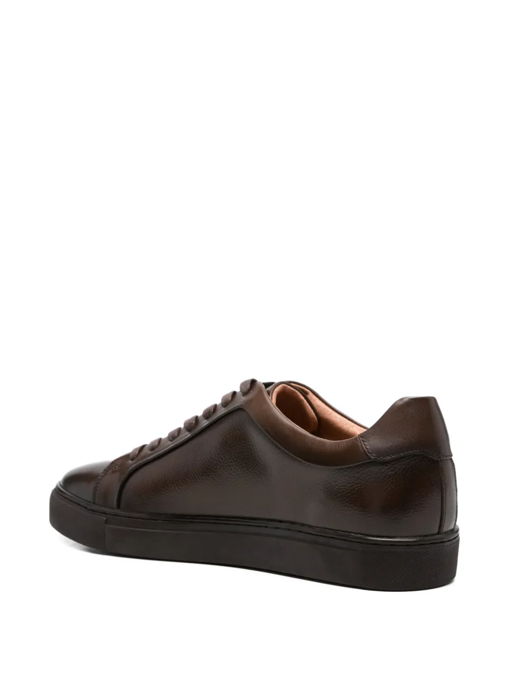 SERGIO MORETTI FIRENZE Sneakers van bewerkt leer Bruin