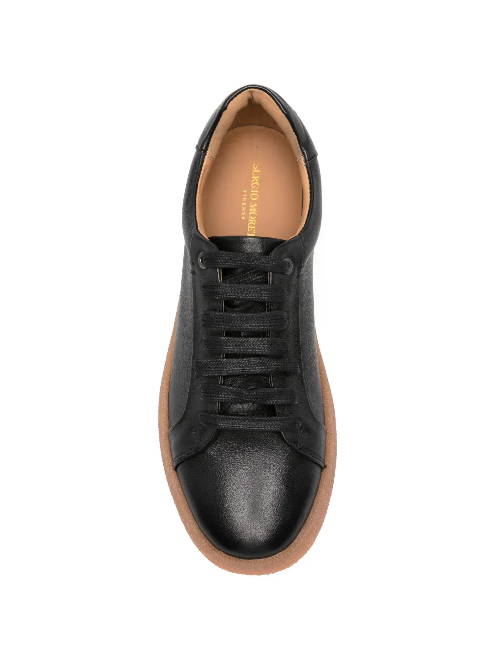 SERGIO MORETTI FIRENZE Leren sneakers Zwart