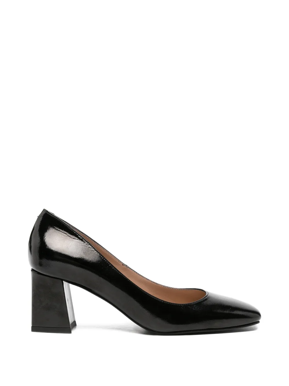SERGIO MORETTI FIRENZE Pumps met vierkante neus en gelakte afwerking Zwart