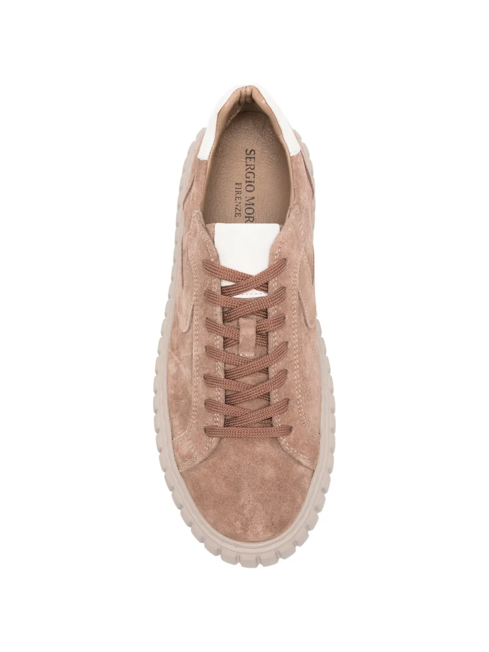 SERGIO MORETTI FIRENZE Sneakers met geribbelde zool Beige