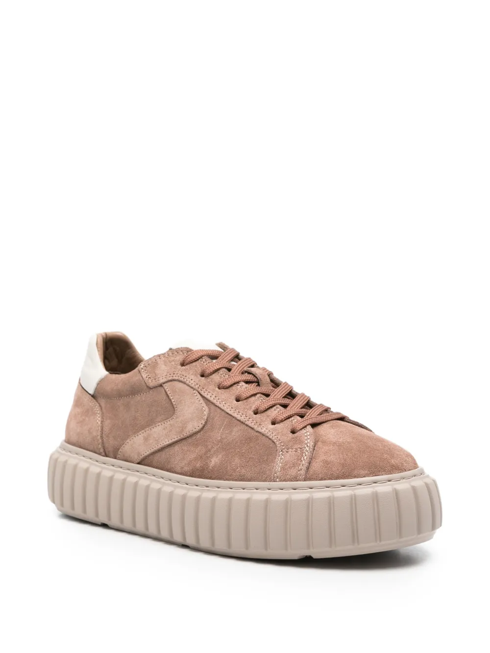 SERGIO MORETTI FIRENZE Sneakers met geribbelde zool Beige
