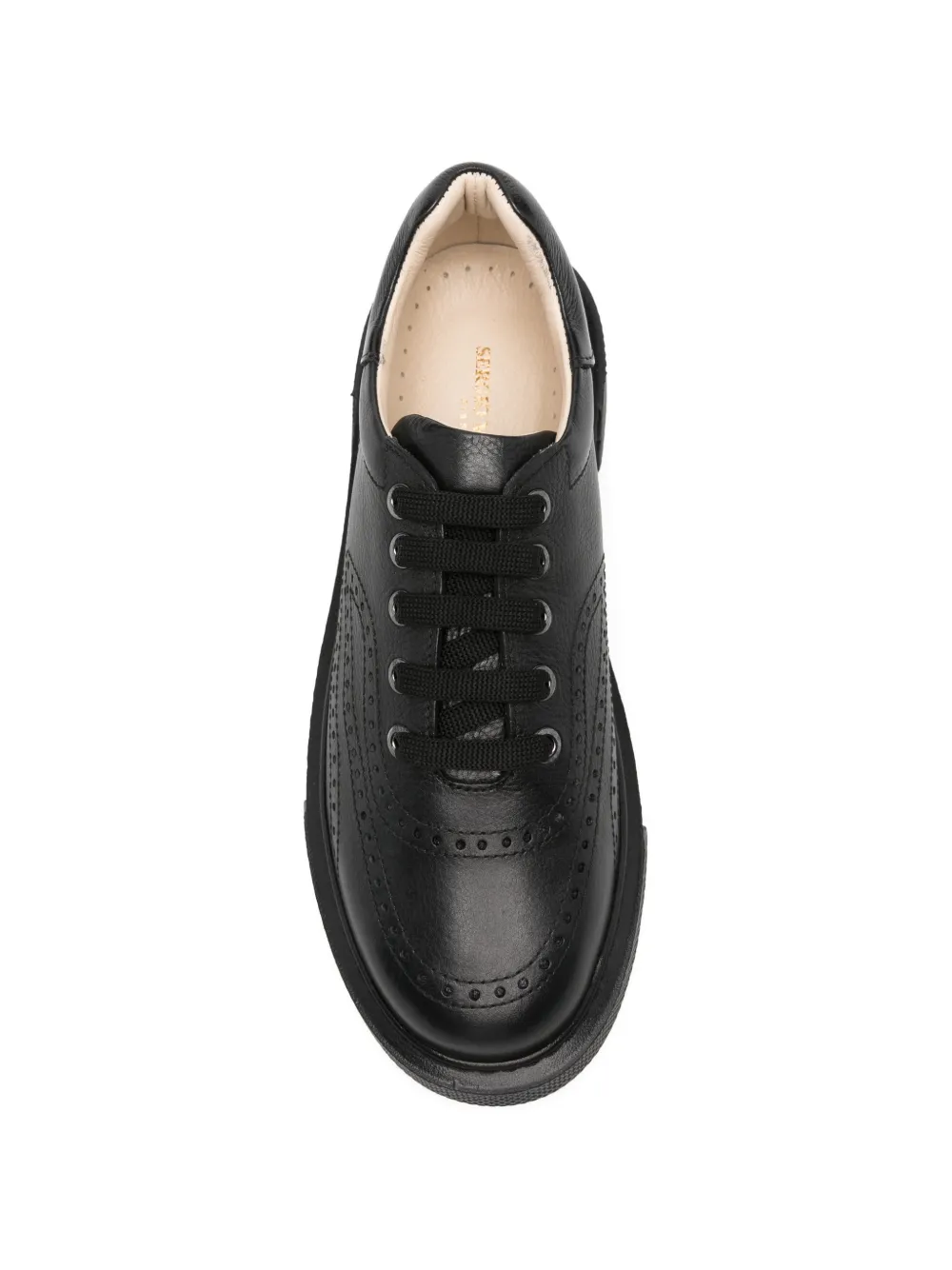 SERGIO MORETTI FIRENZE Bewerkte sneakers met brogue detail Zwart