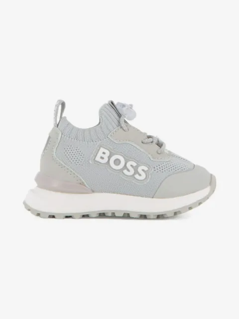 BOSS Kidswear knitted panel sneakers