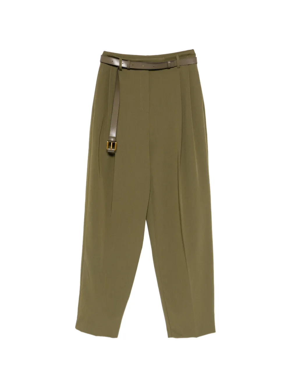 IMPERIAL belted pleated trousers - Verde