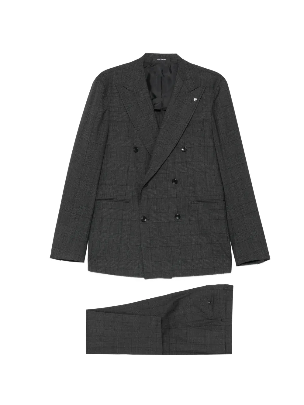 Tagliatore check-pattern double-breasted suit - Grigio