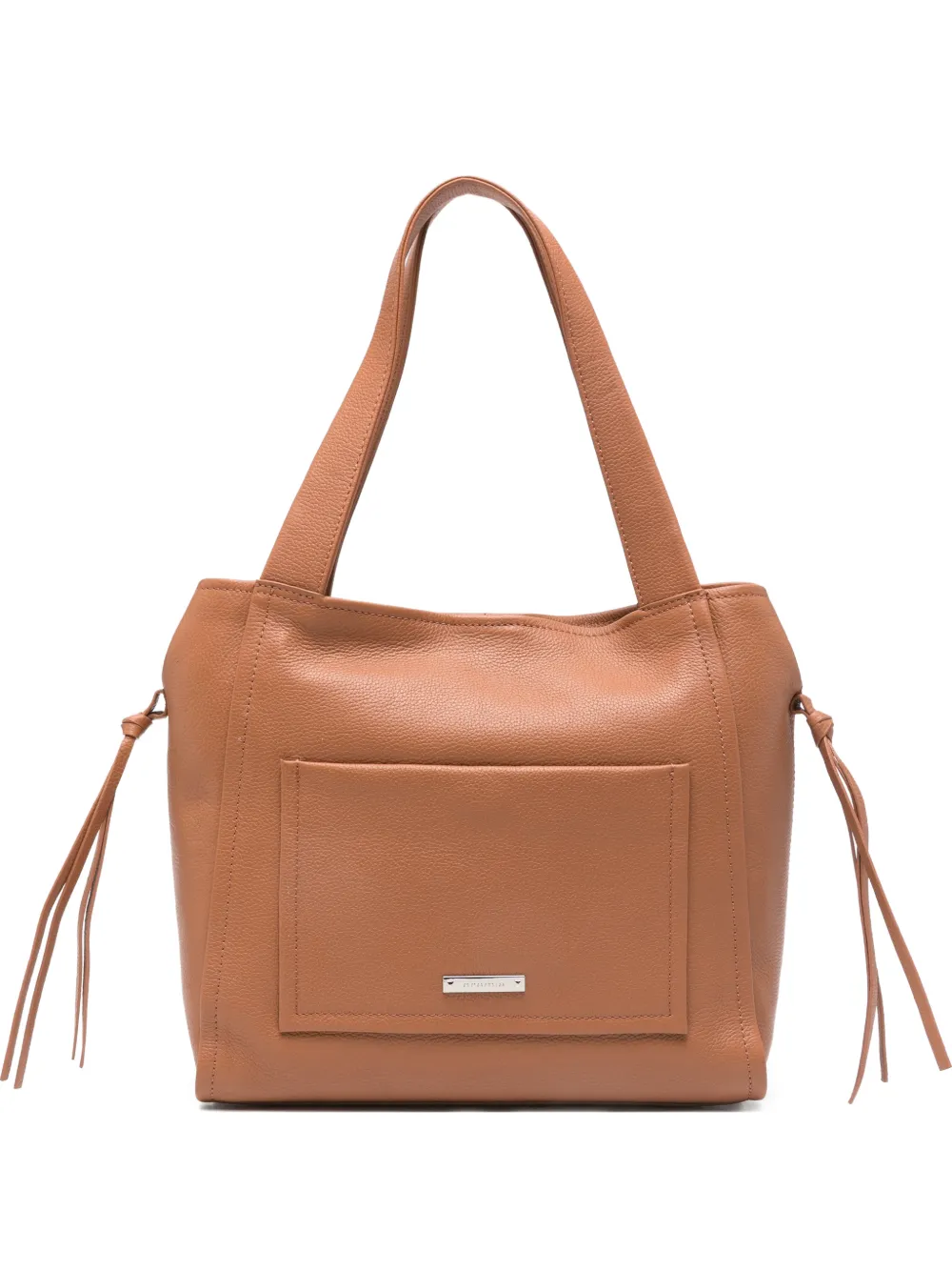 cromia grained leather shoulder bag - Marrone