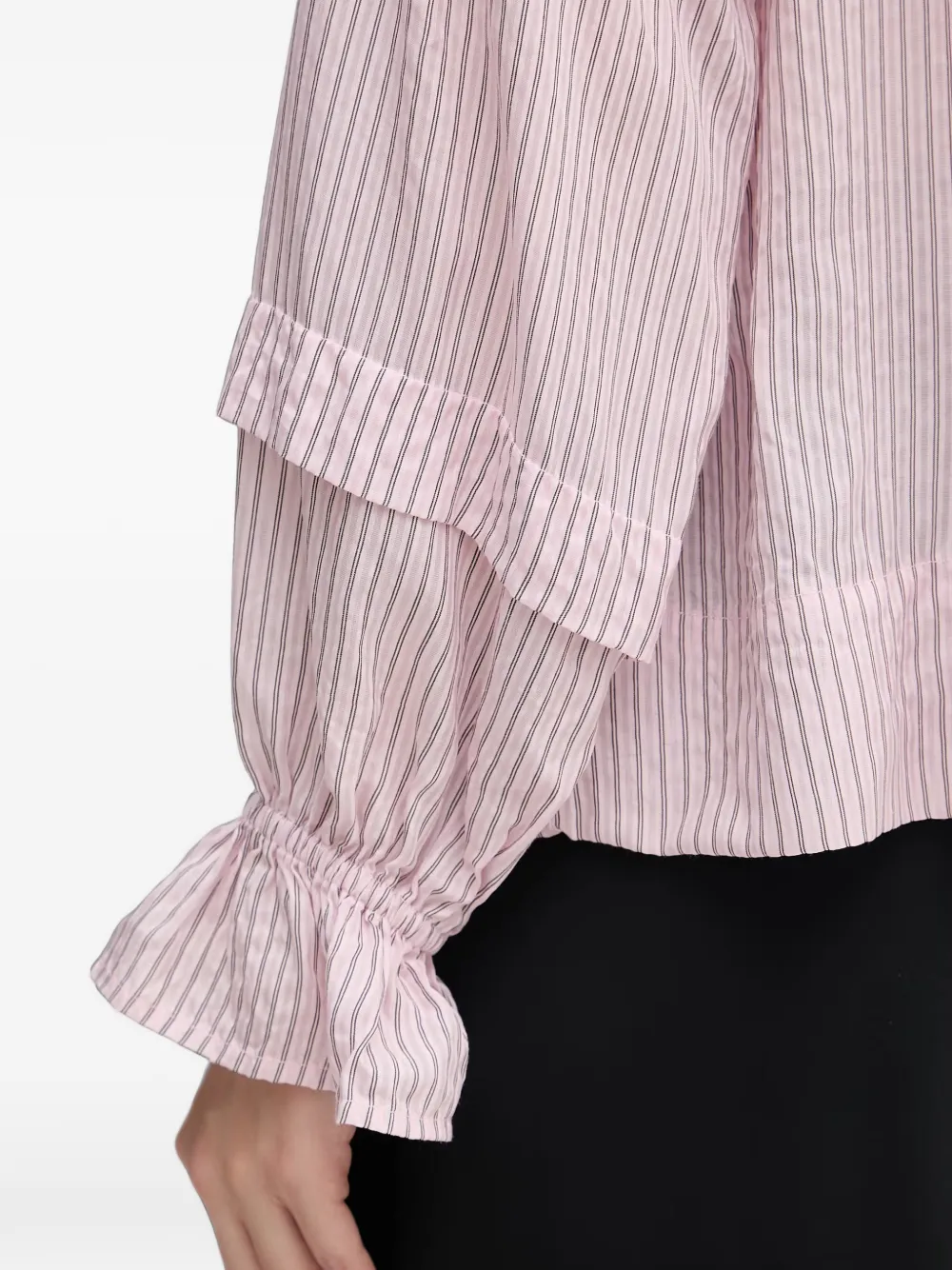 Mos Mosh Jorun gestreepte blouse met ruches Roze
