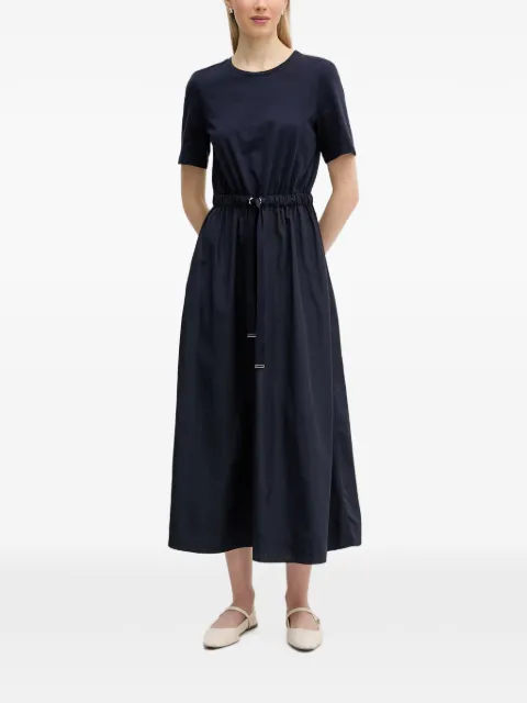 OUI drawstring-waist short-sleeve midi dress