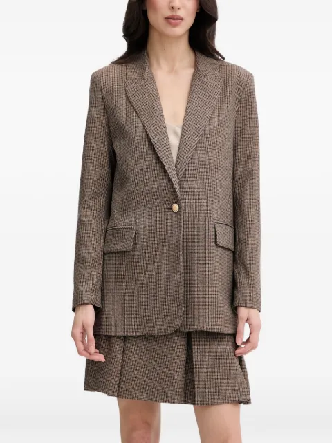 Morgan houndstooth-pattern single-breasted blazer
