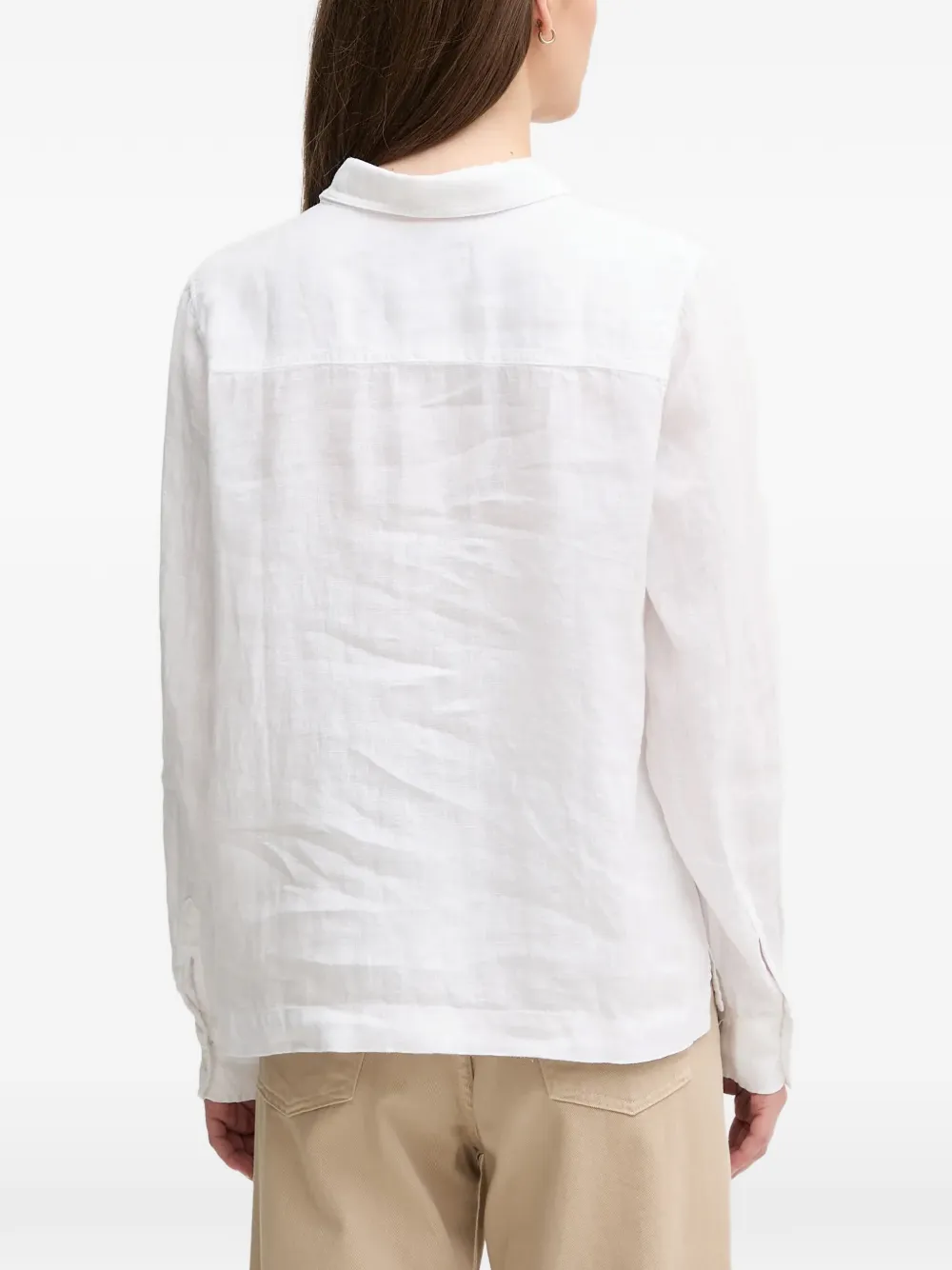 Mos Mosh Blouse met zak met knoopsluiting Wit