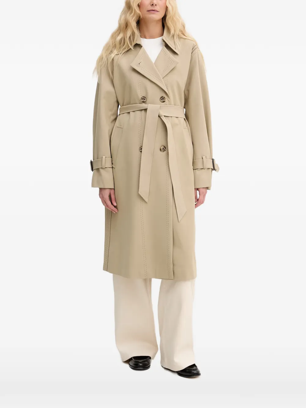 Mos Mosh MMScout Zani contrast-stitched coat - Toni neutri
