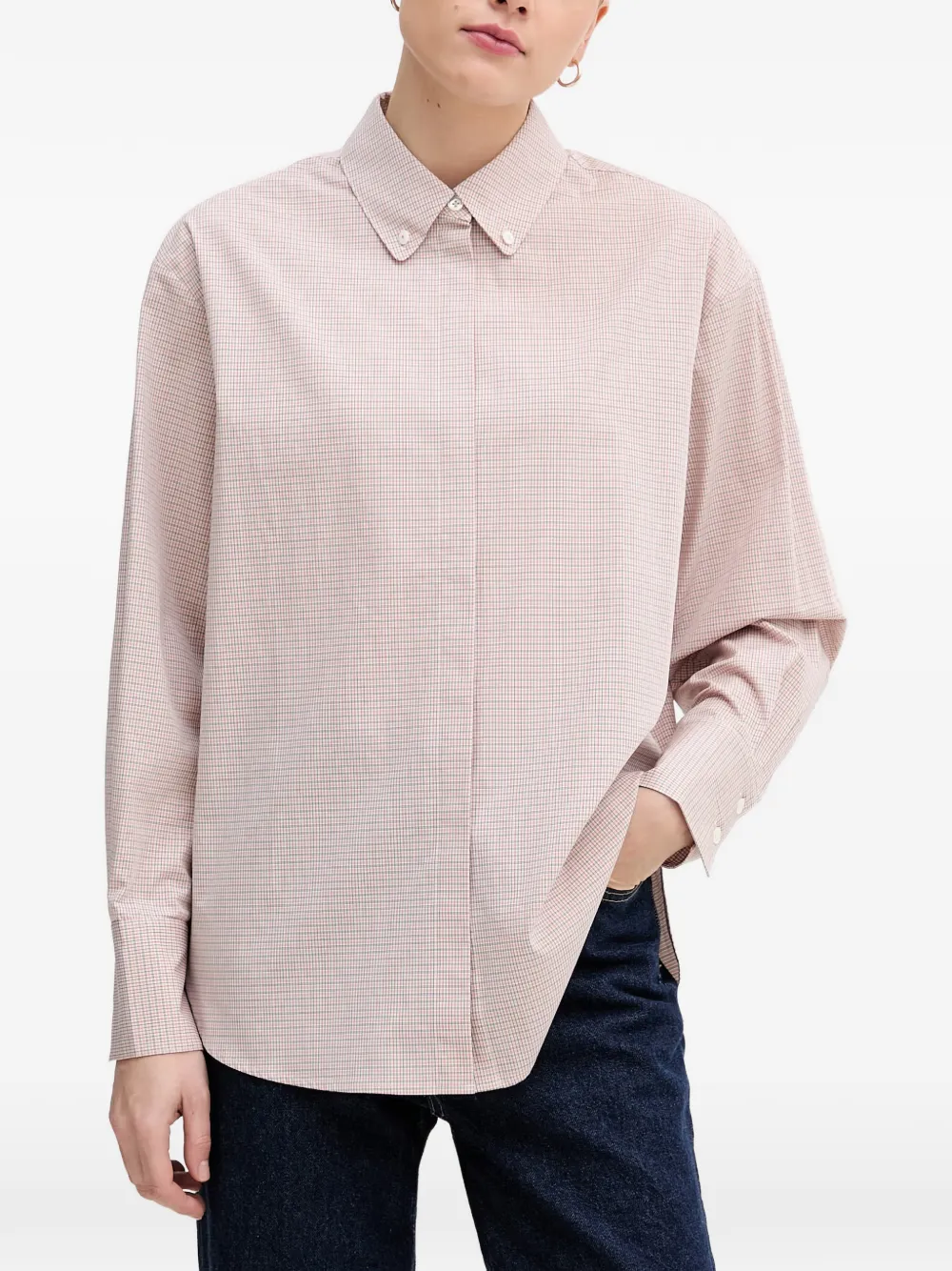 Mos Mosh MMBritze check-pattern button-down shirt