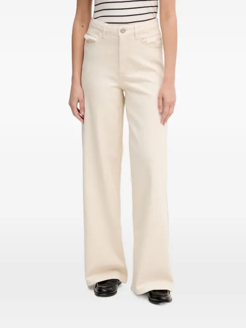Mos Mosh Colette stud-embellished frayed-edge jeans