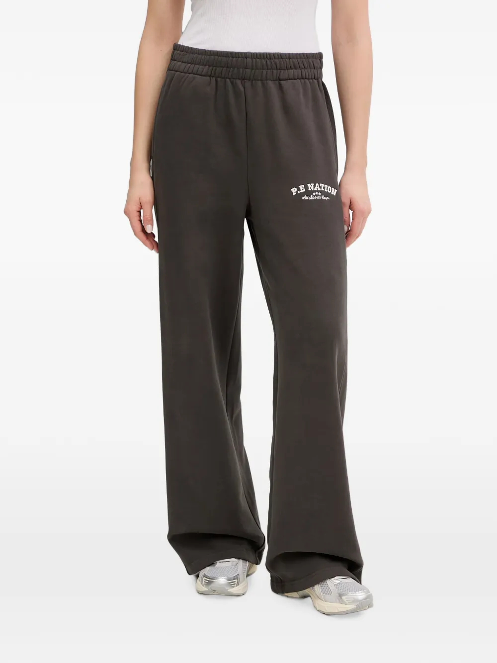 P.E Nation logo-embroidered track pants - Grau