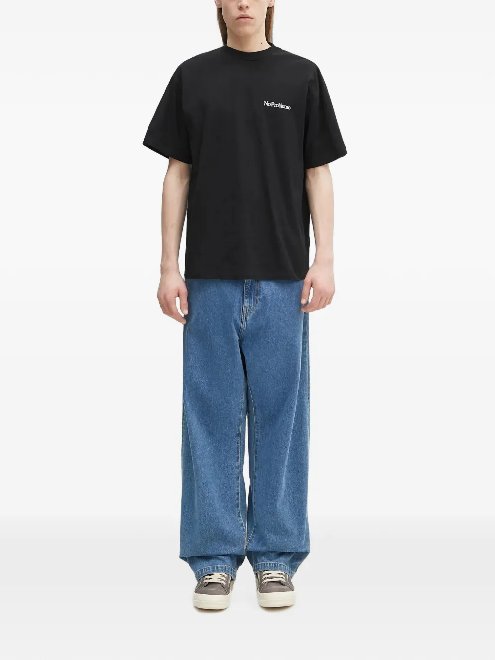 NO PROBLEMO T-shirt met logo-print Zwart