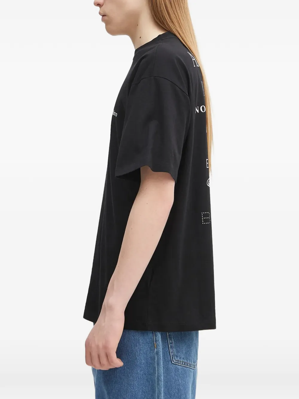 NO PROBLEMO T-shirt met logo-print Zwart