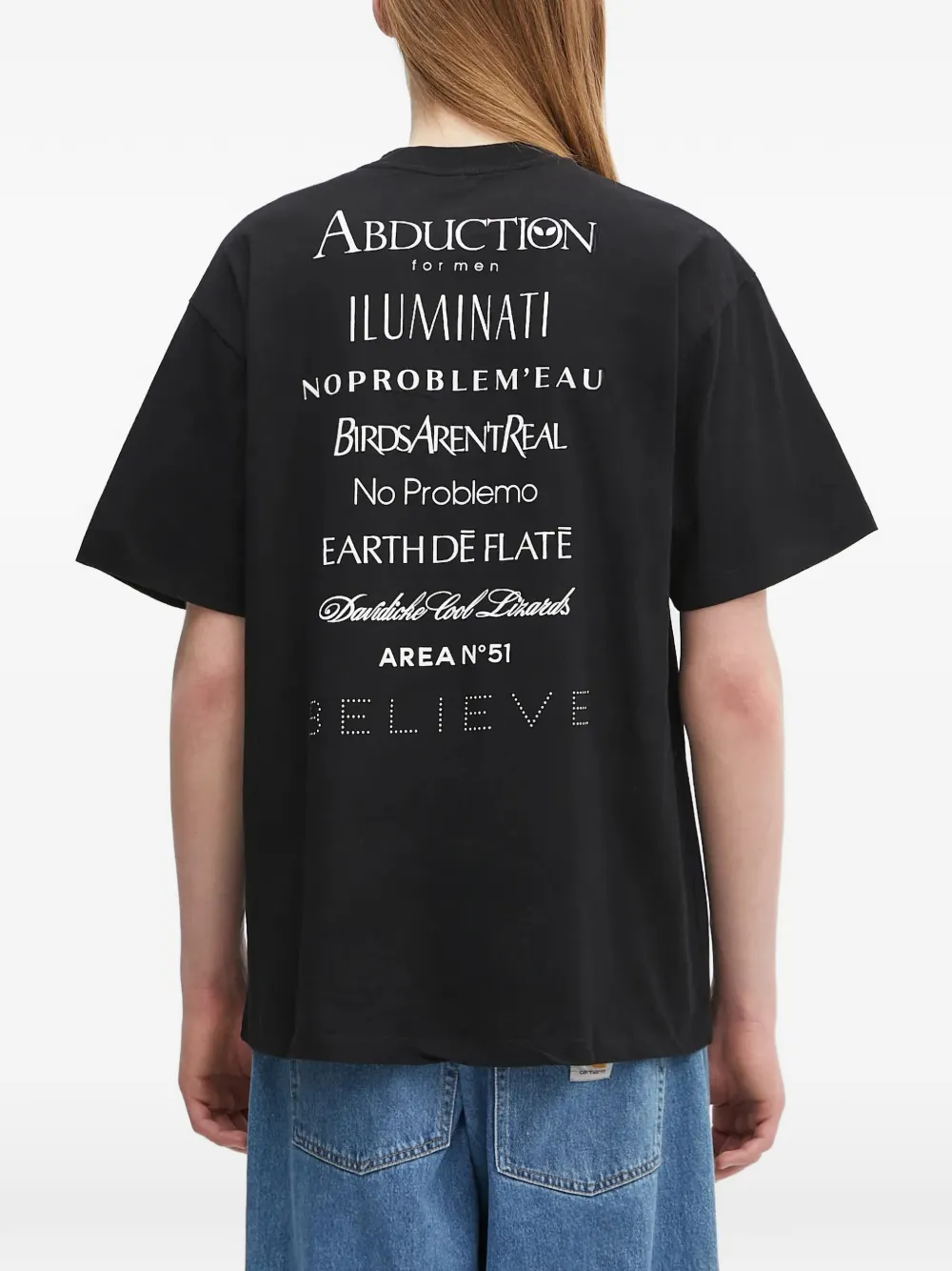 NO PROBLEMO T-shirt met logo-print Zwart