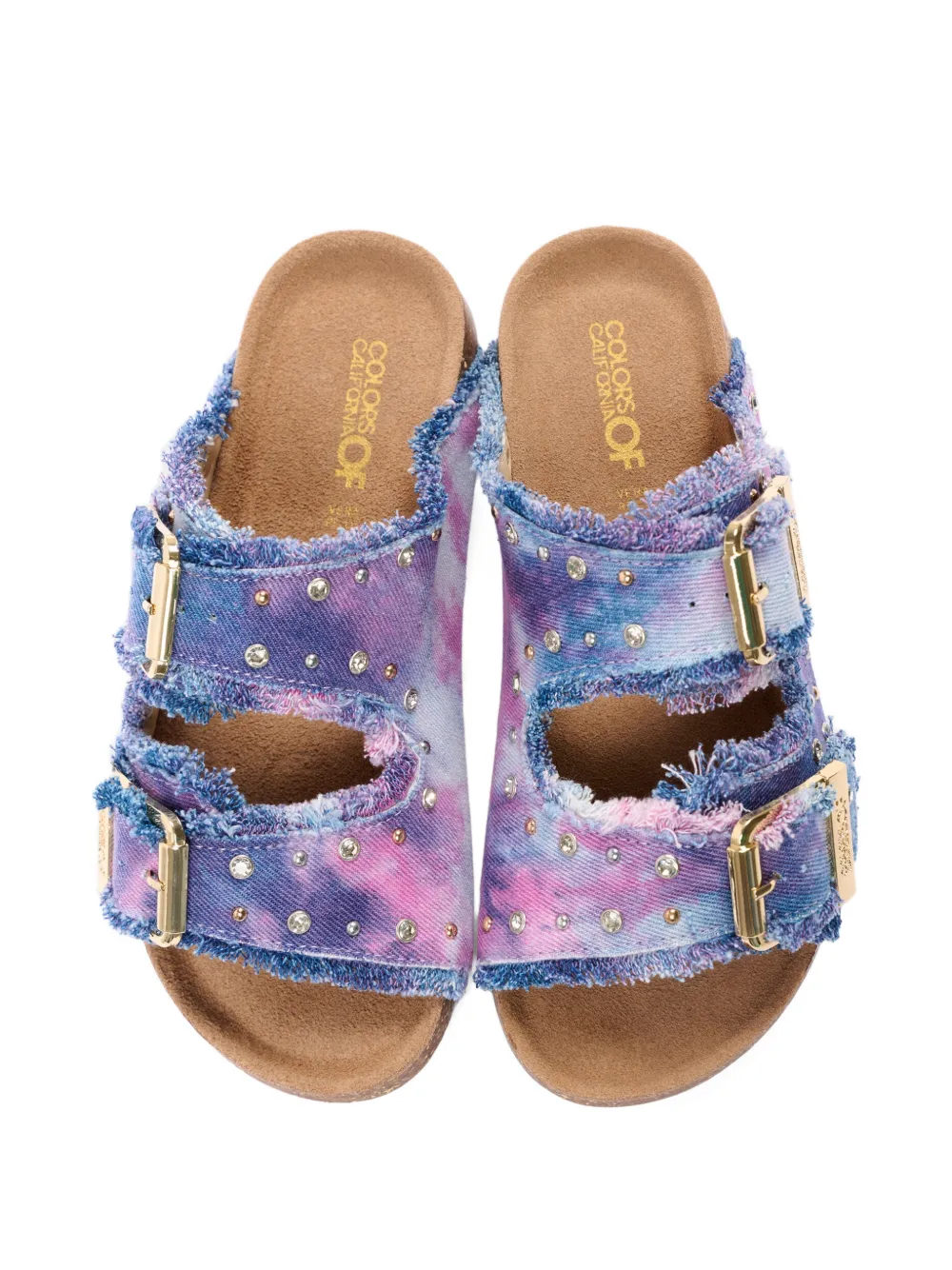 Colors Of California buckle embellished sandals Blauw
