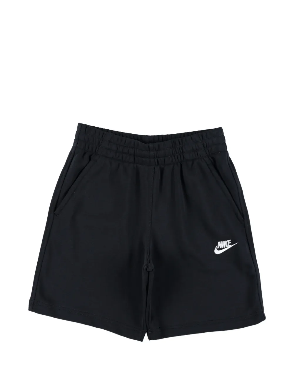 Nike Kids embroidered-logo fleece shorts - Nero