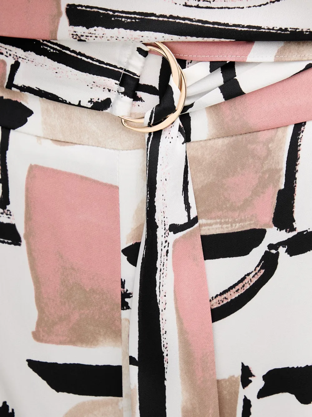 Joseph Ribkoff Palazzo broek met abstracte print Wit