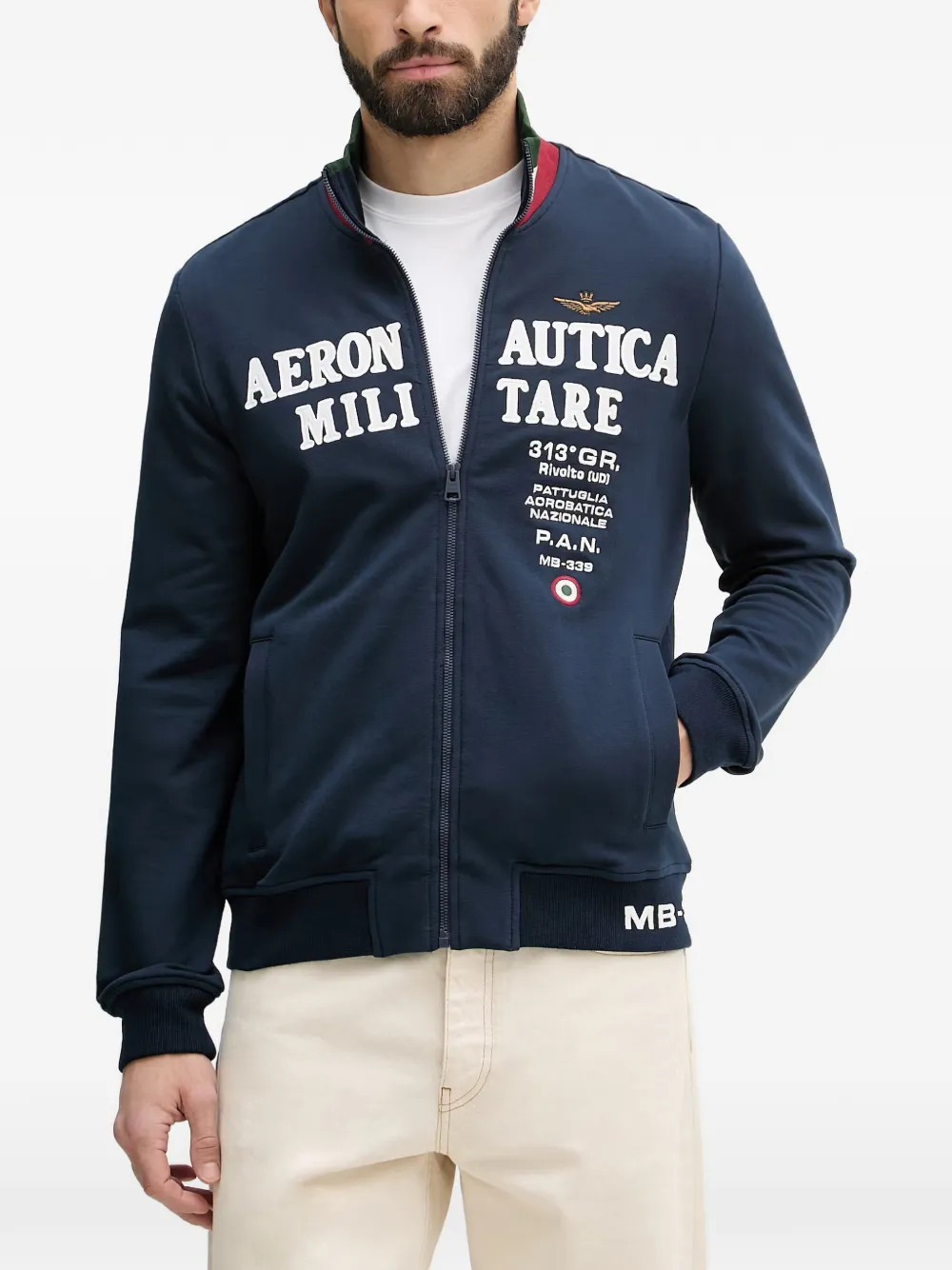 Aeronautica Militare P.A.N zip-up sweatshirt - Blau