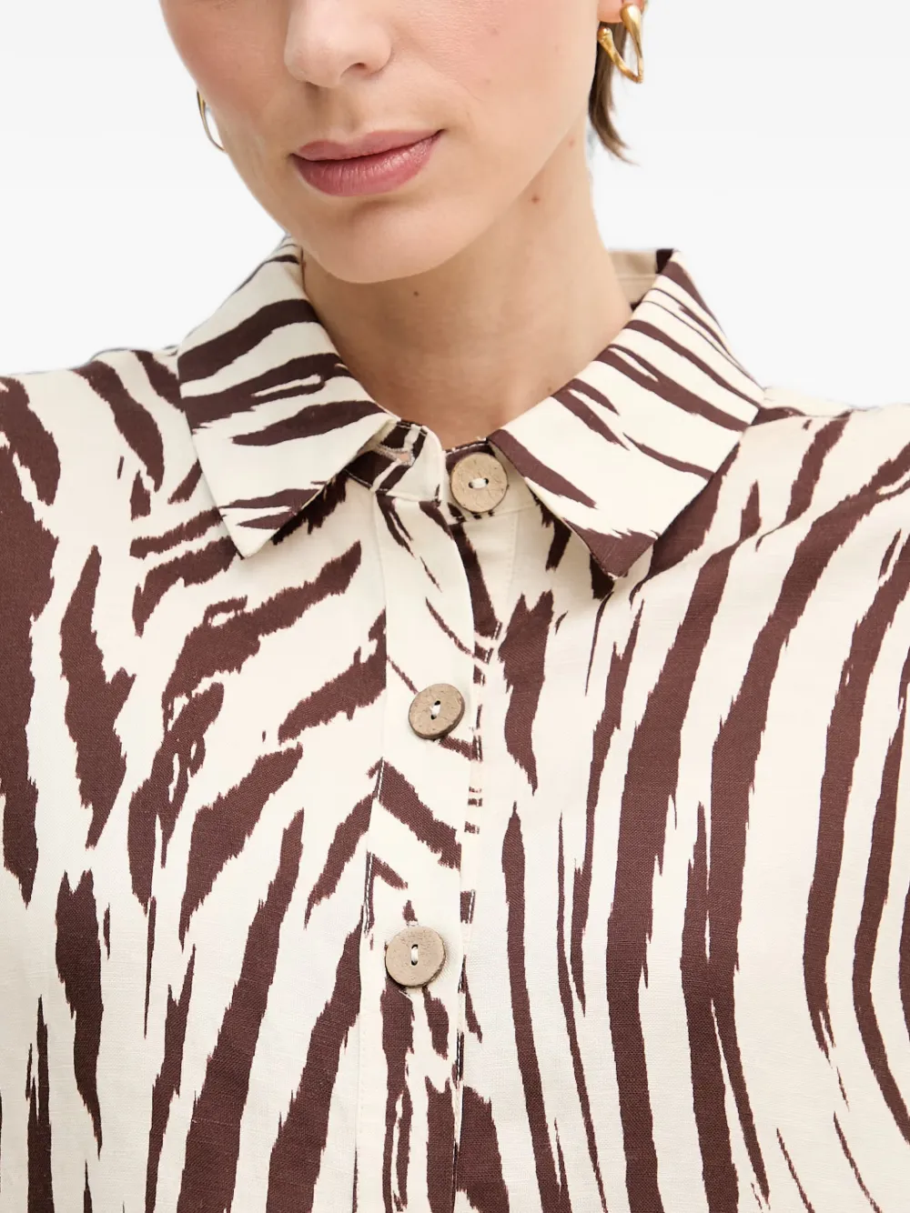 Joseph Ribkoff Button-up blouse Beige