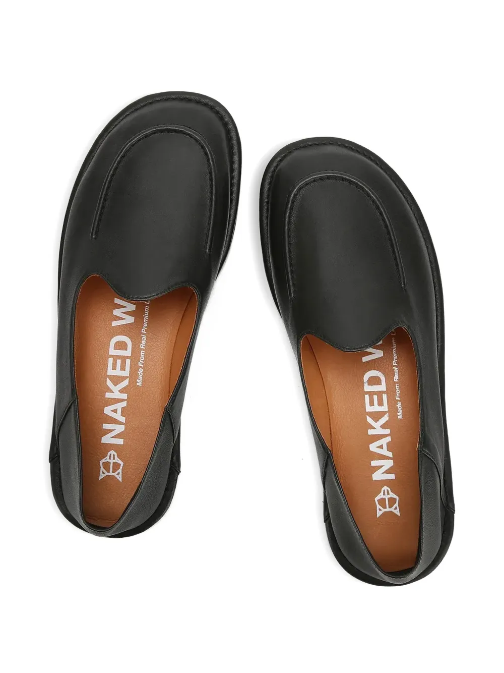 NAKED WOLFE Reef leren loafers Zwart