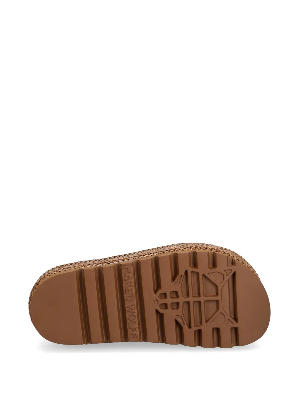 NAKED WOLFE Blizzard raffia muiltjes Beige