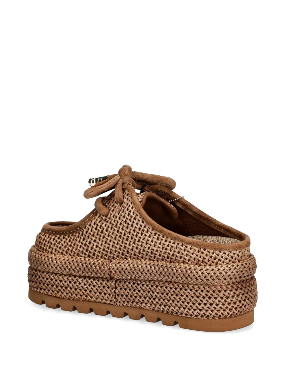 NAKED WOLFE Blizzard raffia muiltjes Beige
