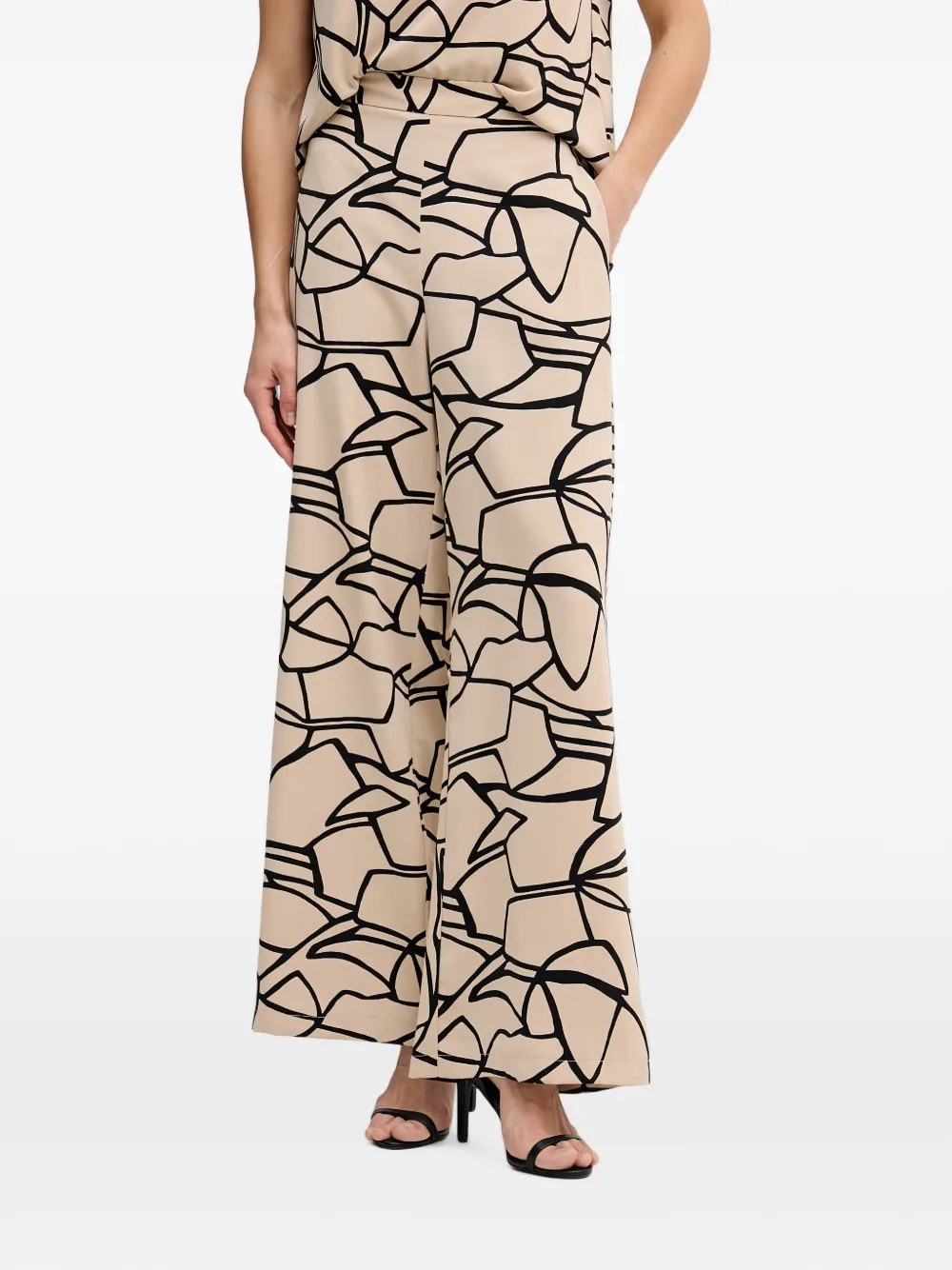 Joseph Ribkoff Palazzohose mit abstraktem Print - Nude