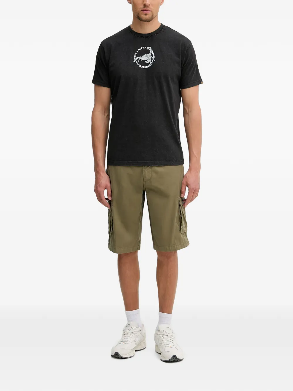 Aeronautica Militare Shorts met logoplakkaat Groen