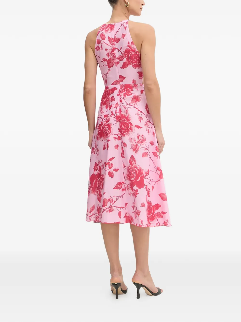 FRACOMINA Midi-jurk met bloemenprint Roze
