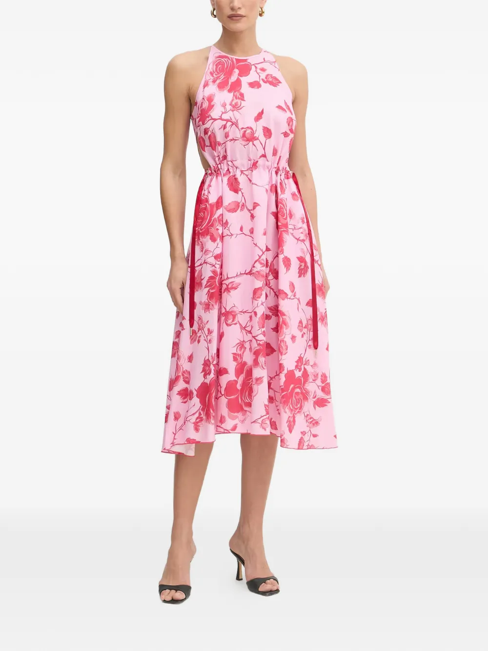 FRACOMINA floral-print midi dress - Rosa