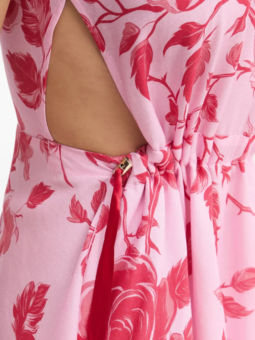 FRACOMINA Midi-jurk met bloemenprint Roze