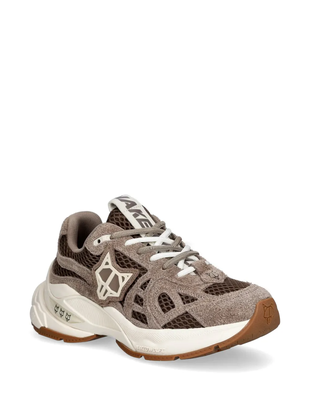 NAKED WOLFE Smash mesh-panelled sneakers Bruin