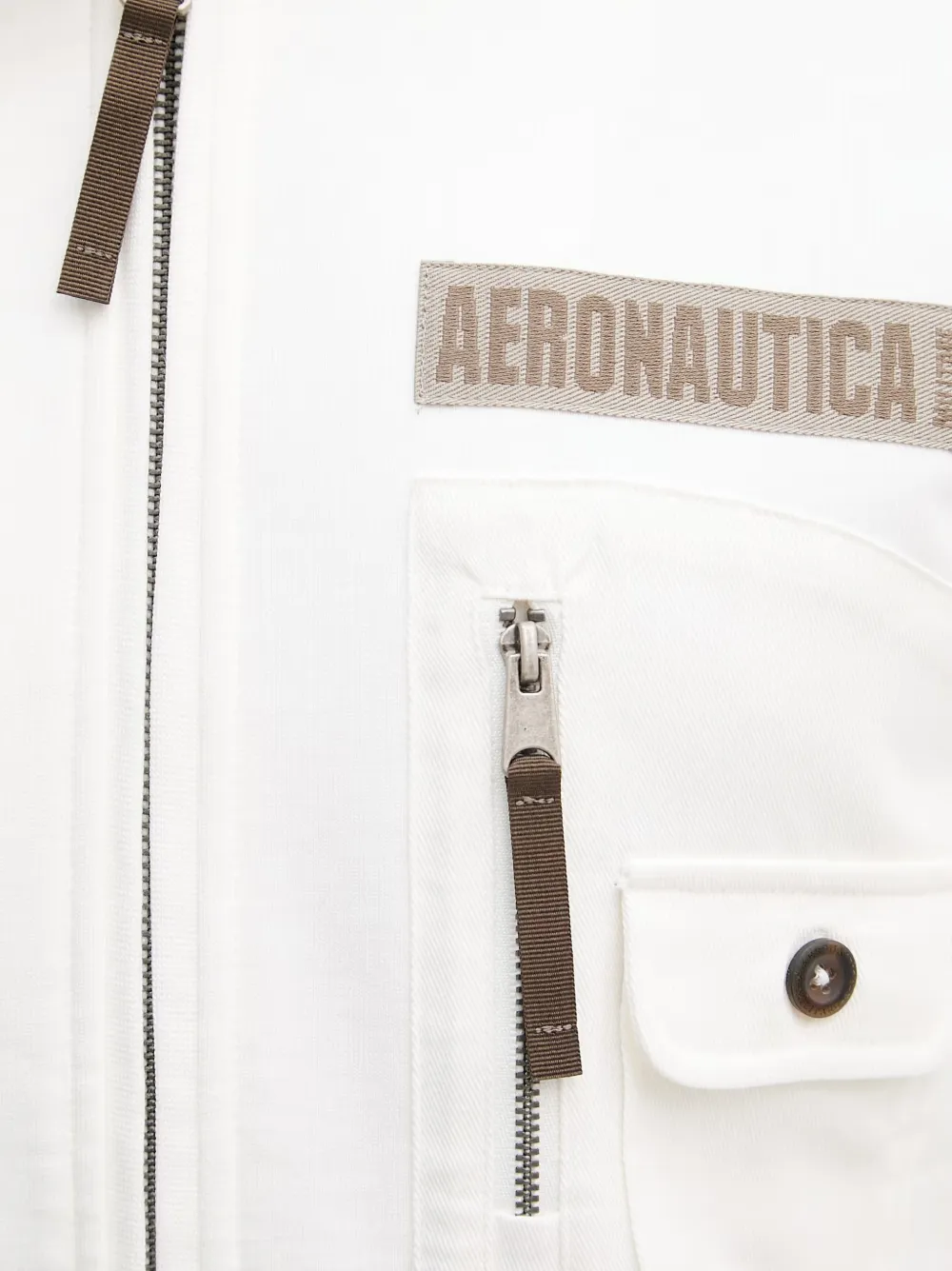 Aeronautica Militare Hoodie met logopatch Wit