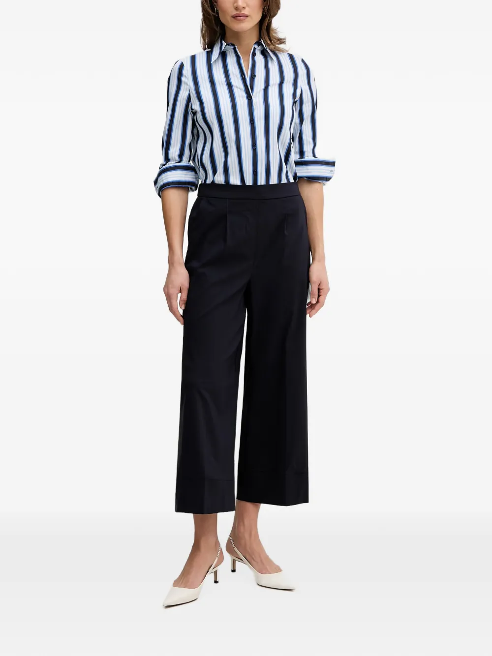 Joseph Ribkoff Cropped plooibroek Blauw