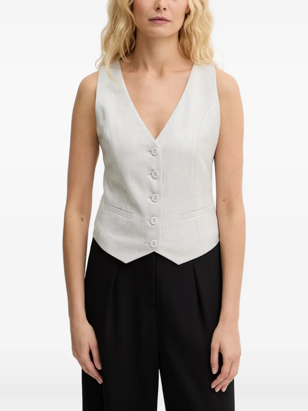 FRACOMINA v-neck waistcoat - Grigio