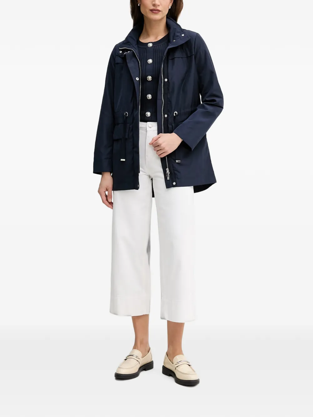 Joseph Ribkoff Jack met capuchon en trekkoord Blauw