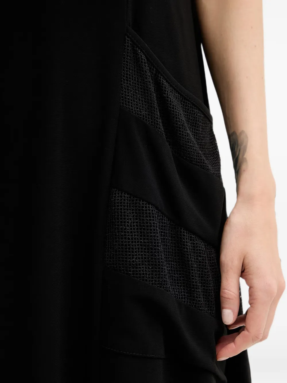 Joseph Ribkoff mini-jurk met mesh vlak en zak Zwart