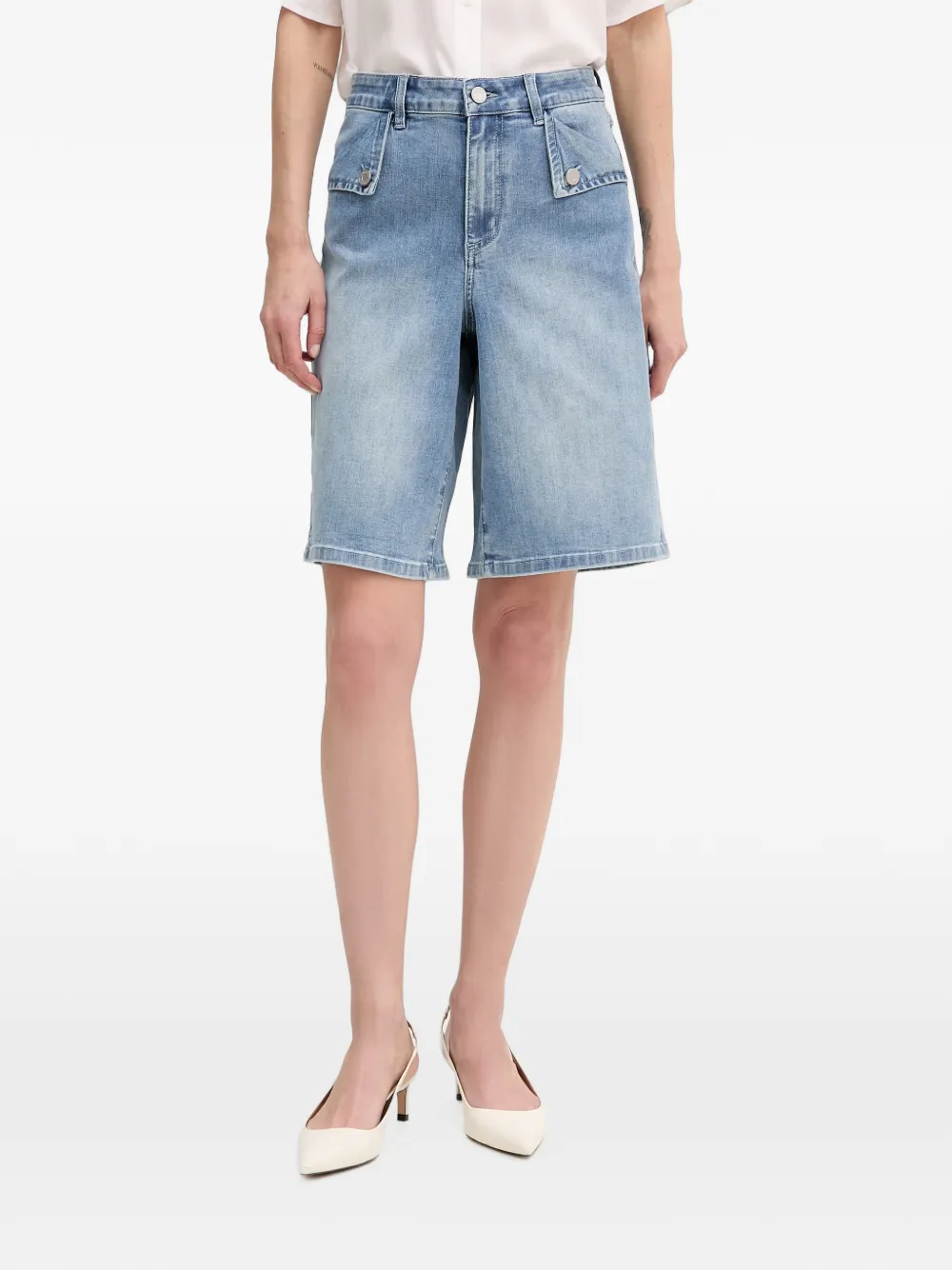 Joseph Ribkoff Shorts denim con bottoni - Blu