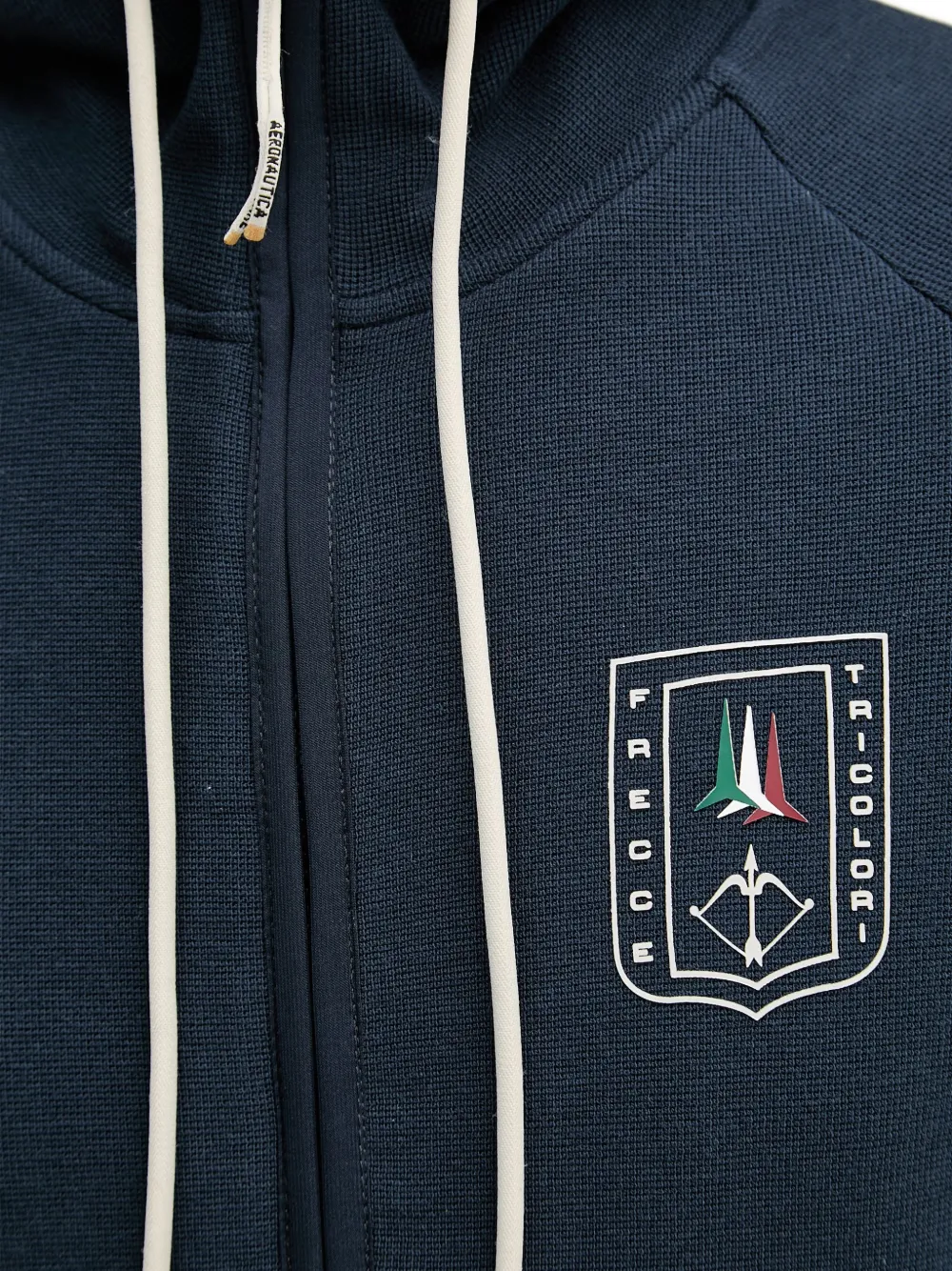 Aeronautica Militare Hoodie met logoprint en rits Blauw