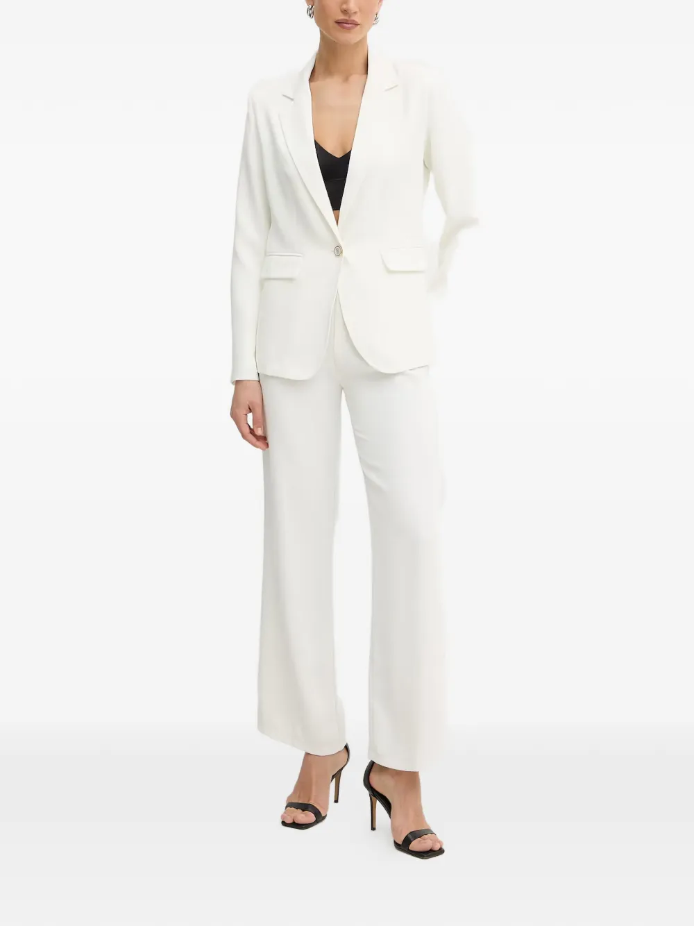 FRACOMINA Blazer met logo-knoop Wit