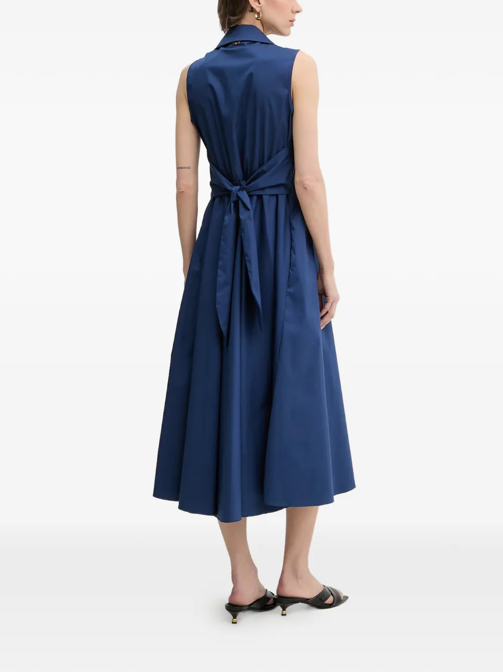 FRACOMINA Midi-jurk met taillestrik Blauw
