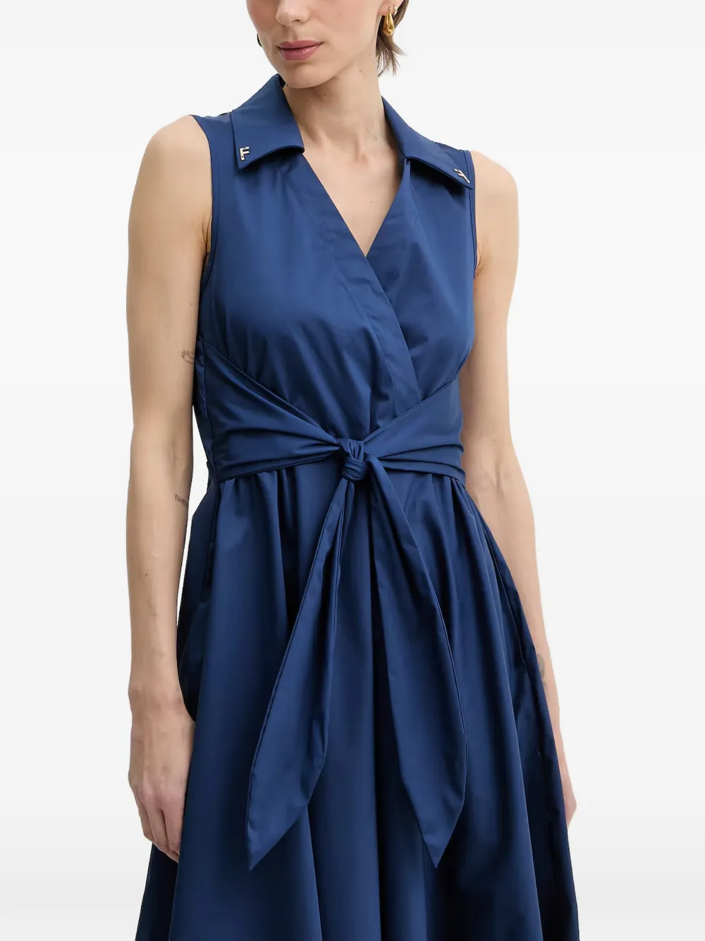FRACOMINA Midi-jurk met taillestrik Blauw
