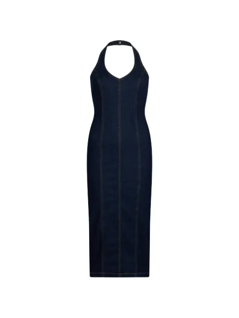LIU JO vestido midi de mezclilla