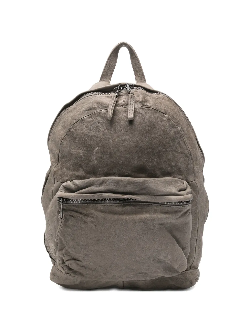 Giorgio Brato zip-fastening leather backpack - Grigio
