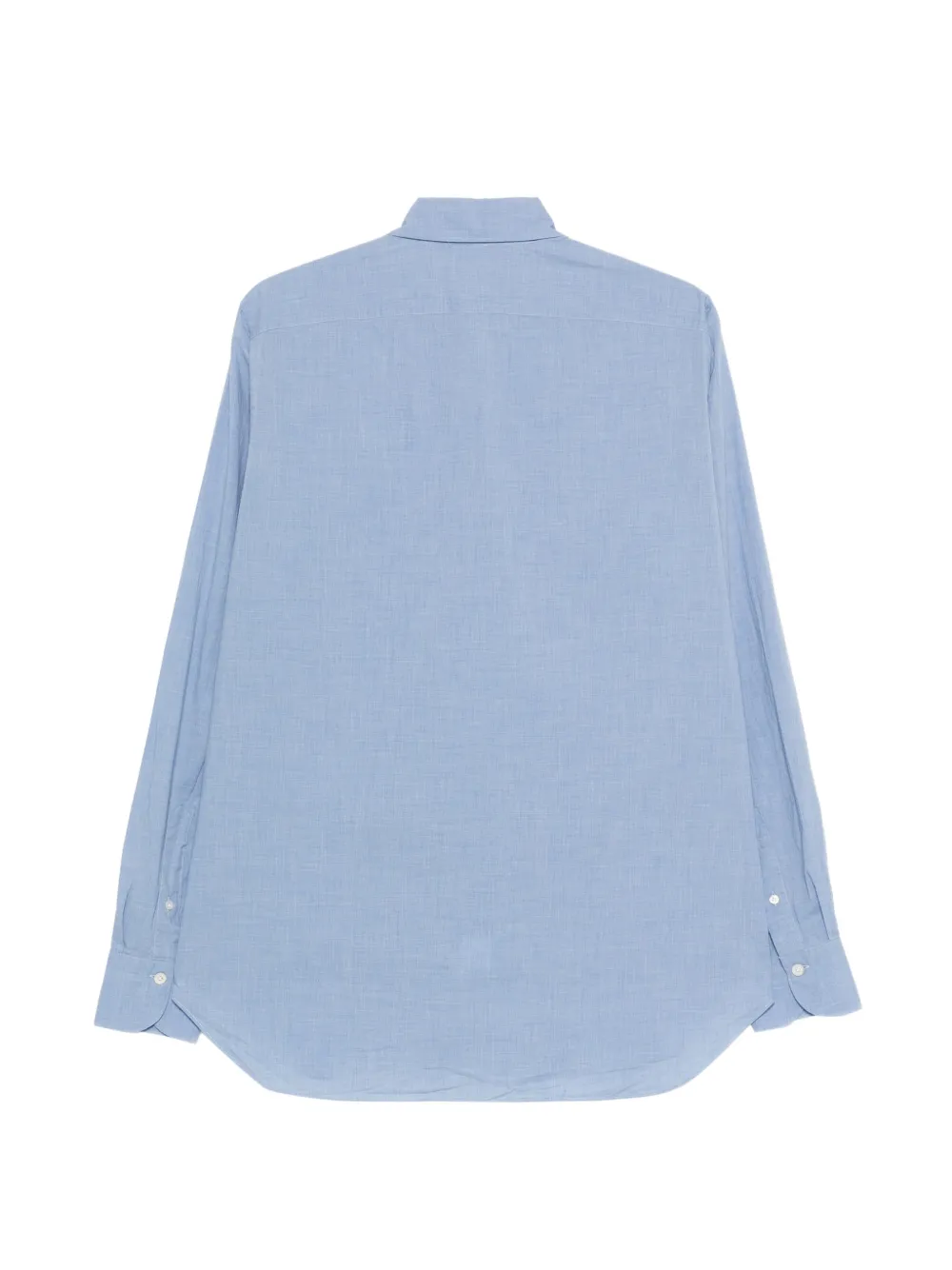 Finamore 1925 Napoli Overhemd met gespreide kraag Blauw