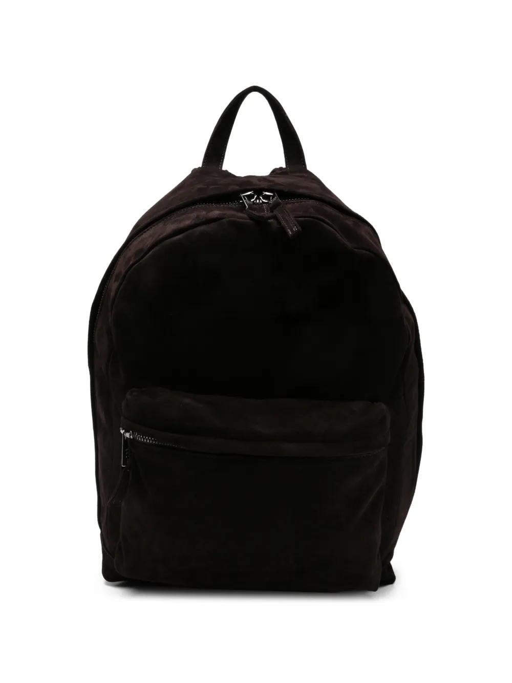 Giorgio Brato suede-panelled leather backpack - Marrone