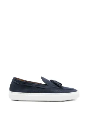 Fratelli Rossetti Navy Blue Leather Loafers Slip-On Style Blue Leather Brera Loafer|Fratelli Rossetti main image 3